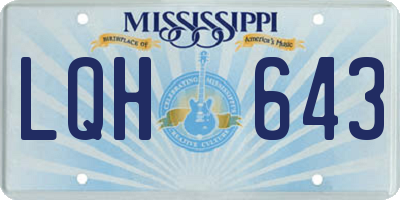 MS license plate LQH643