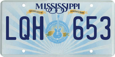 MS license plate LQH653