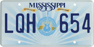 MS license plate LQH654