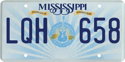 MS license plate LQH658
