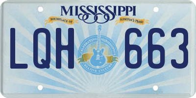 MS license plate LQH663