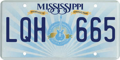 MS license plate LQH665