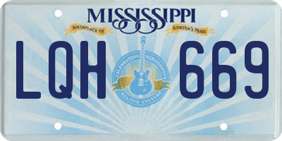 MS license plate LQH669