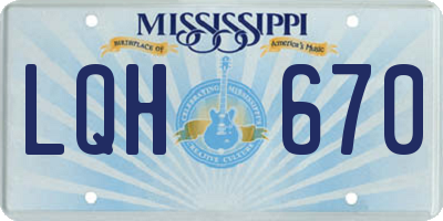 MS license plate LQH670