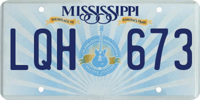 MS license plate LQH673