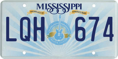 MS license plate LQH674
