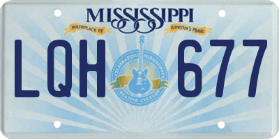 MS license plate LQH677