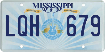 MS license plate LQH679