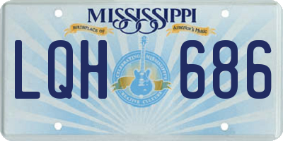 MS license plate LQH686