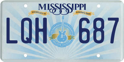 MS license plate LQH687