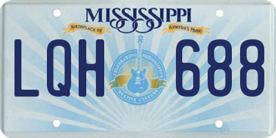 MS license plate LQH688