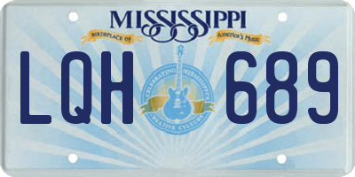 MS license plate LQH689