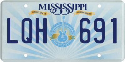 MS license plate LQH691