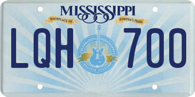 MS license plate LQH700