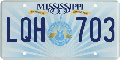 MS license plate LQH703