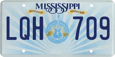 MS license plate LQH709