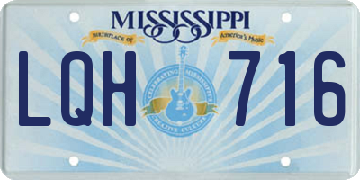 MS license plate LQH716