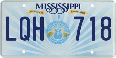 MS license plate LQH718