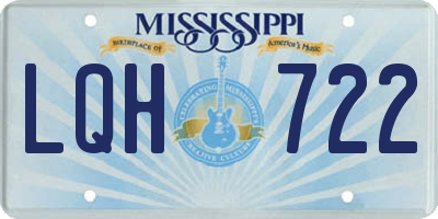 MS license plate LQH722