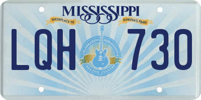 MS license plate LQH730