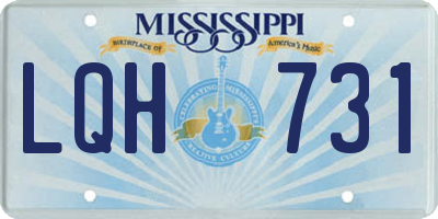 MS license plate LQH731