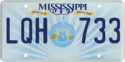 MS license plate LQH733