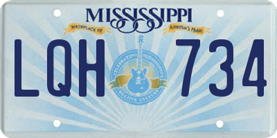 MS license plate LQH734