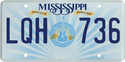 MS license plate LQH736