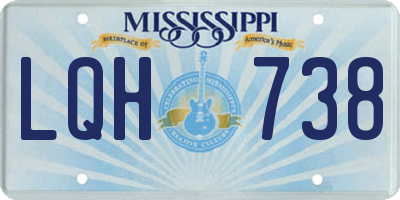 MS license plate LQH738