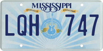 MS license plate LQH747