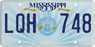 MS license plate LQH748