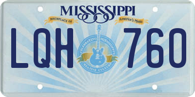 MS license plate LQH760