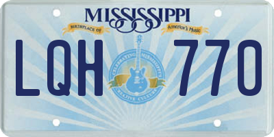 MS license plate LQH770