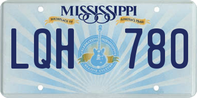 MS license plate LQH780
