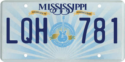 MS license plate LQH781