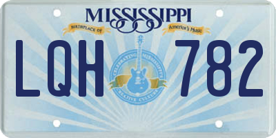 MS license plate LQH782