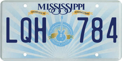 MS license plate LQH784