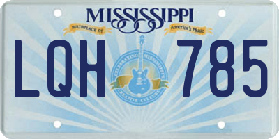 MS license plate LQH785