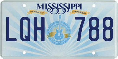 MS license plate LQH788