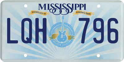 MS license plate LQH796