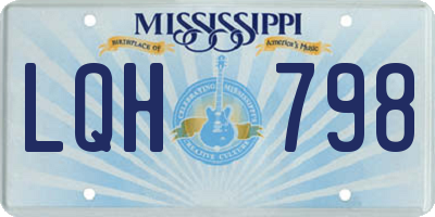 MS license plate LQH798