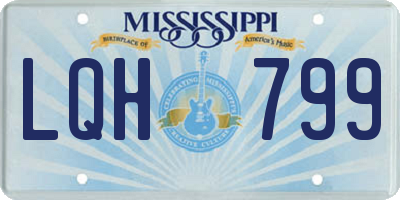 MS license plate LQH799
