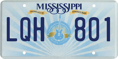 MS license plate LQH801