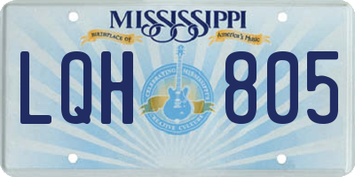 MS license plate LQH805