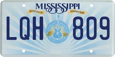 MS license plate LQH809