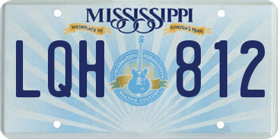 MS license plate LQH812
