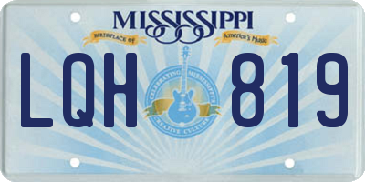 MS license plate LQH819