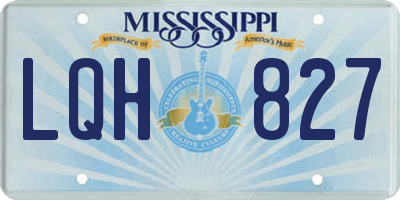MS license plate LQH827