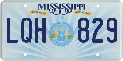 MS license plate LQH829