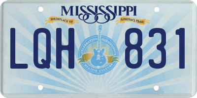 MS license plate LQH831